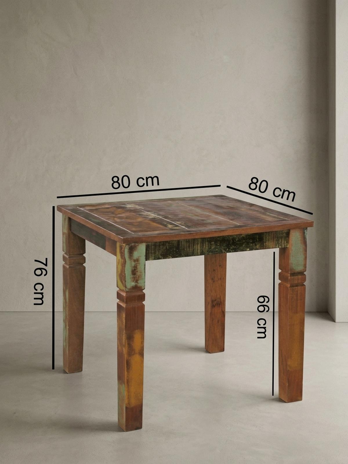 ESSTISCH Massivholz Quadratisch Landhausstil DIANA, Beige 80x80x76 cm - Beige/Braun, Holz (80/80/76cm) - KADIMA DESIGN