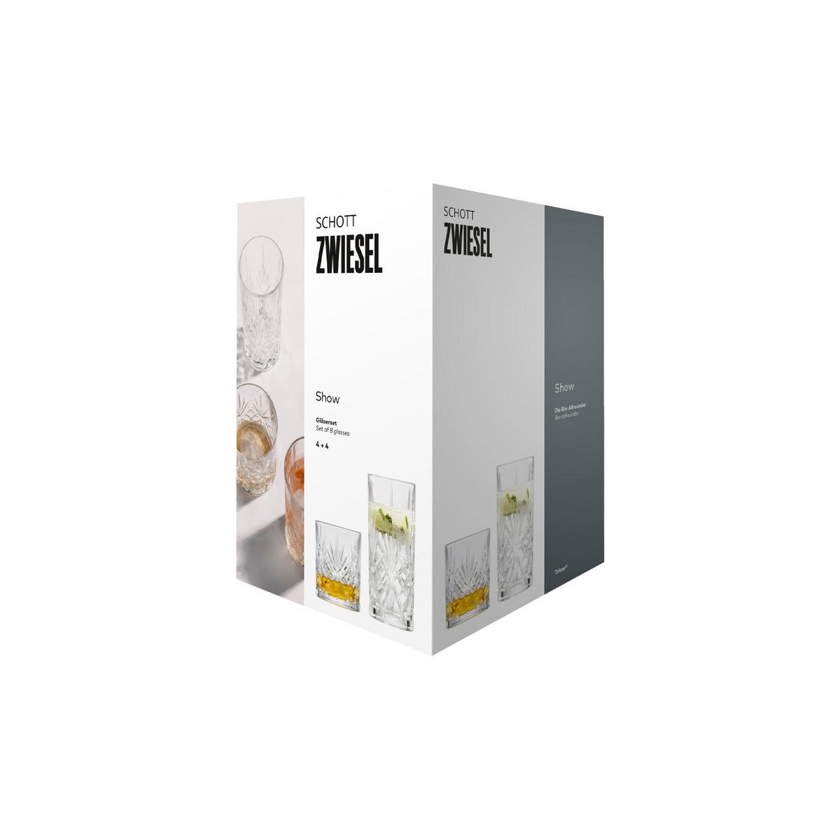 BARGLÄSERSET Show transparent 8er Set - Transparent, Glas (0.001L) - Schott Zwiesel
