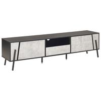 TV-MÖBEL Grau, Schwarz BLACKPOOL 40/177/46 cm - Grau, Holzwerkstoff (177/46/40cm) - Beliani