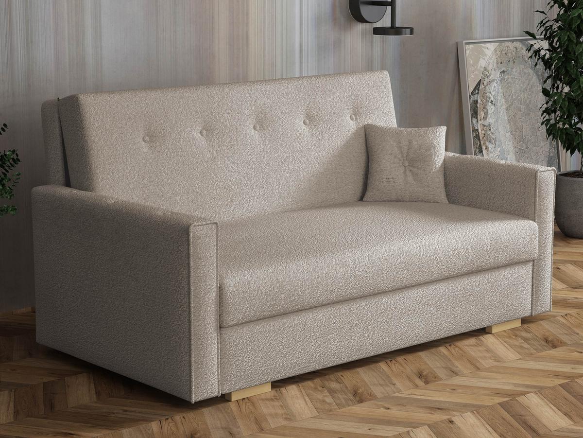 SCHLAFSOFA Viva Sonic III - Hellbraun/Schwarz, Holz/Textil (153/85/100cm) - MIRJAN24