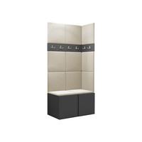 GARDEROBEN-SET Orion I - Beige/Graphitfarben, Holzwerkstoff/Kunststoff (84/186/46cm) - MIRJAN24