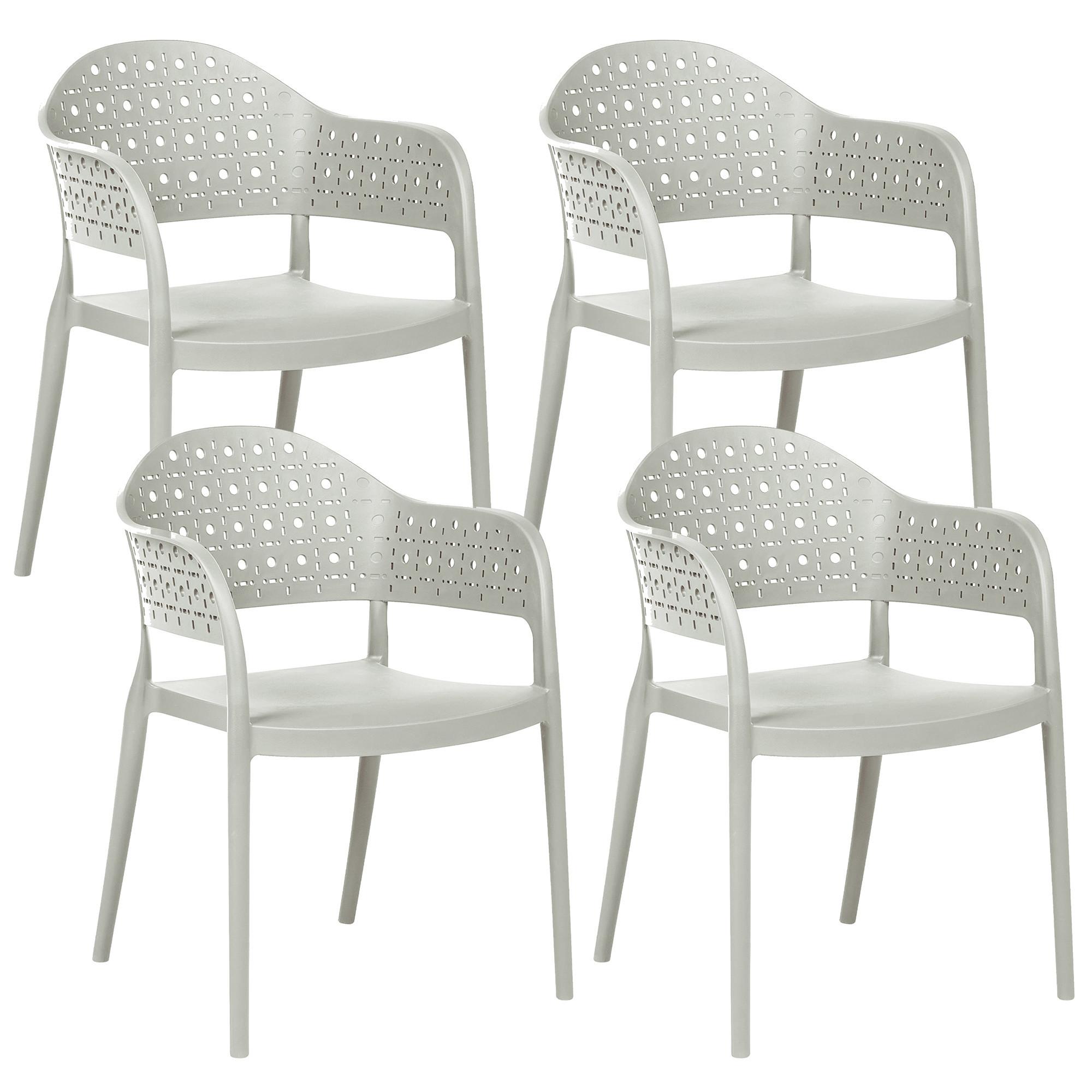 STUHL 4er-Set Hellgrün Narino - Hellgrün, Kunststoff (55/78/50cm) - Beliani