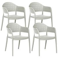 STUHL 4er-Set Hellgrün Narino - Hellgrün, Kunststoff (55/78/50cm) - Beliani