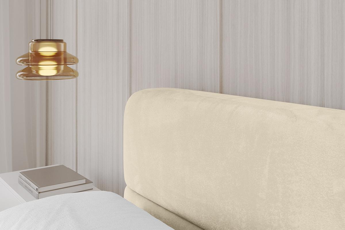 POLSTERBETT mit Bettkasten und Lattenrost, Bett mit Matratze H3/H4 - ENORA-V1 180x200 Beige - Ecru, Holzwerkstoff/Textil (180/200cm) - ALTDECOR