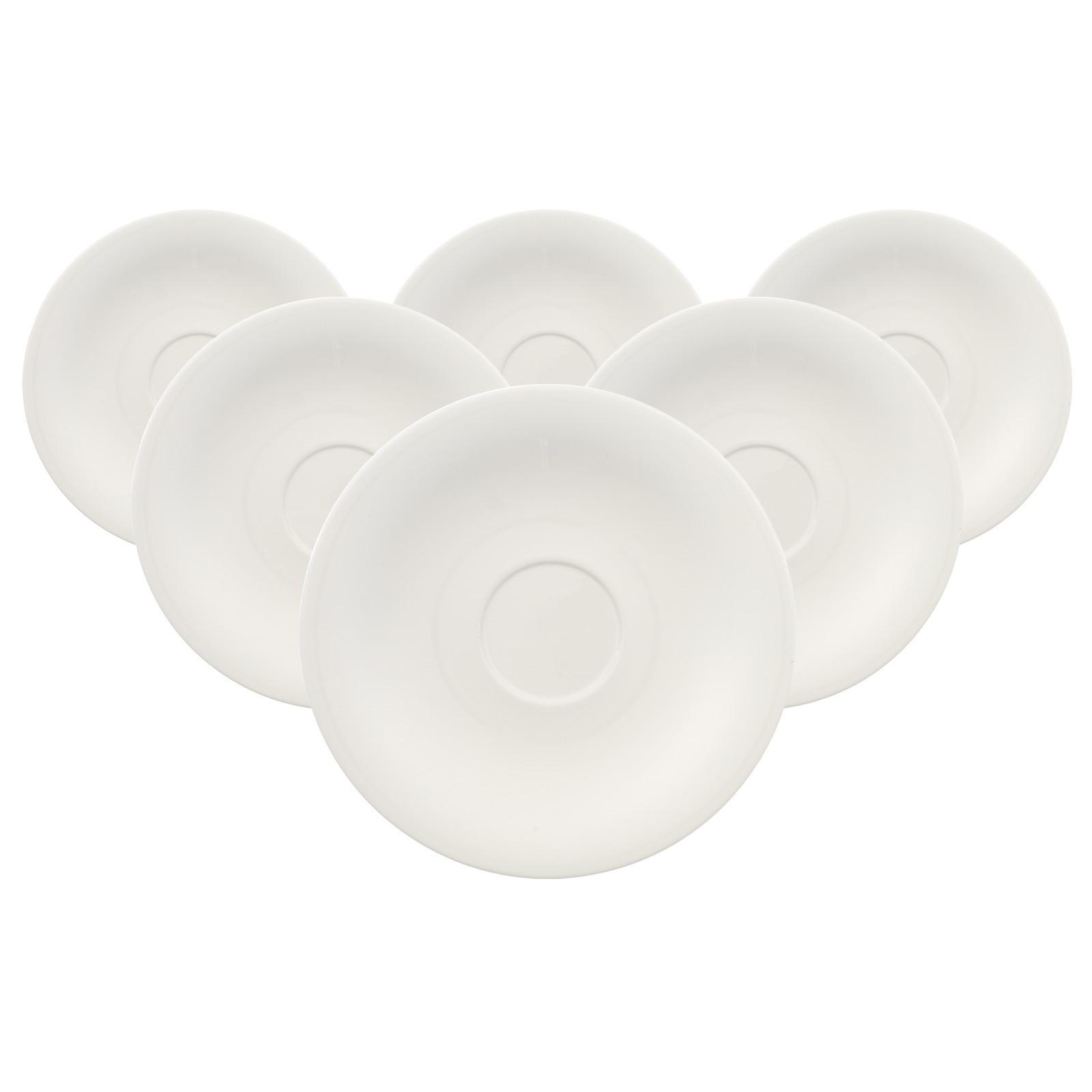 CAPPUCCINOUNTERTASSEN New Cottage Basic weiß ø 19 cm 6er Set - Weiß, Keramik (19cm) - Villeroy & Boch
