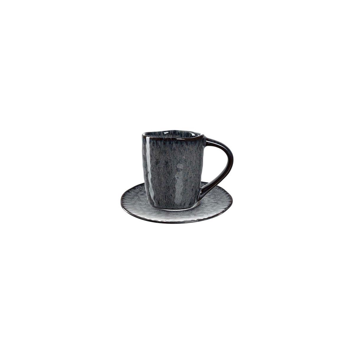 ESPRESSOTASSEN Matera Anthrazit 8-tlg. - Anthrazit, Keramik (0.09L) - Leonardo Living