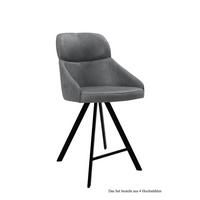 THEKENSTUHL drehbar (4er-Set) Diljana 52x99x63 Schwarz/Grau - Schwarz/Grau, Kunststoff (63/99/52cm) - 58aufmkessel