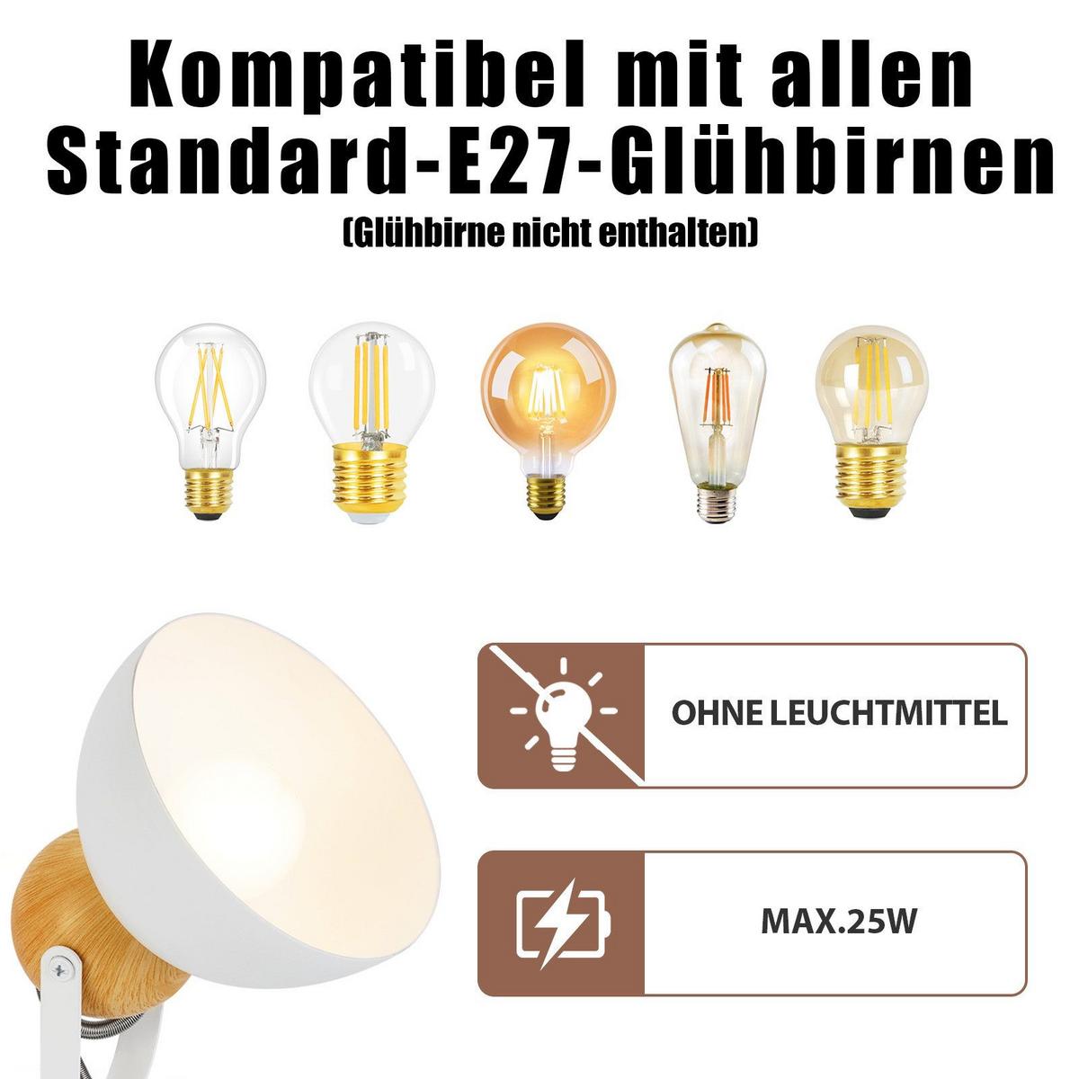 DECKENSTRAHLER Fowler 2-flammig 33/21/15 cm - Weiß, Metall (33/21/15cm) - Nettlife