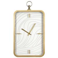 WANDUHR Weiß/Gold Moliens - Goldfarben/Weiß, Kunststoff (32/57/5cm) - Beliani