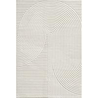 KURZFLORTEPPICH Geometrisch CETINA Polypropylen Creme 160 x 230 cm - Beige, Textil (160/230cm) - KADIMA DESIGN