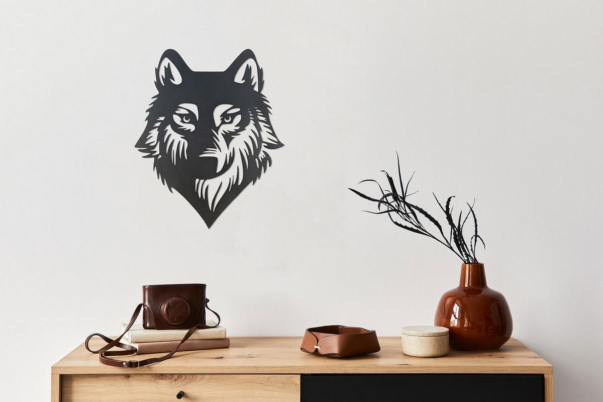 WANDDEKO Schwarz 68/82 cm - Schwarz, Metall (2.86/82/2cm) - KUNSTLOFT