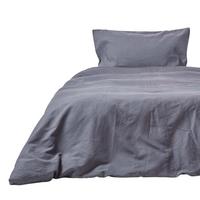 BETTWÄSCHE Leinen - Dunkelgrau, Textil (135/200cm) - Homescapes