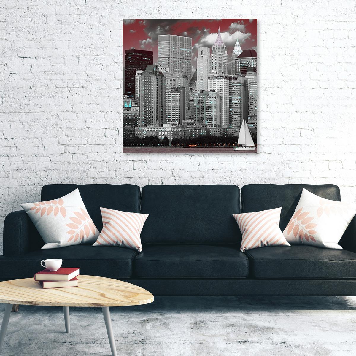 WANDBILD städte und architektur grau - Grau, Textil (30/30cm) - Feeby