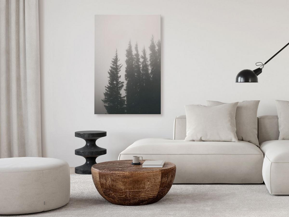 KUNSTDRUCK Grau 40/60 cm - Grau/Grün, Textil (40/60cm) - KUNSTLOFT
