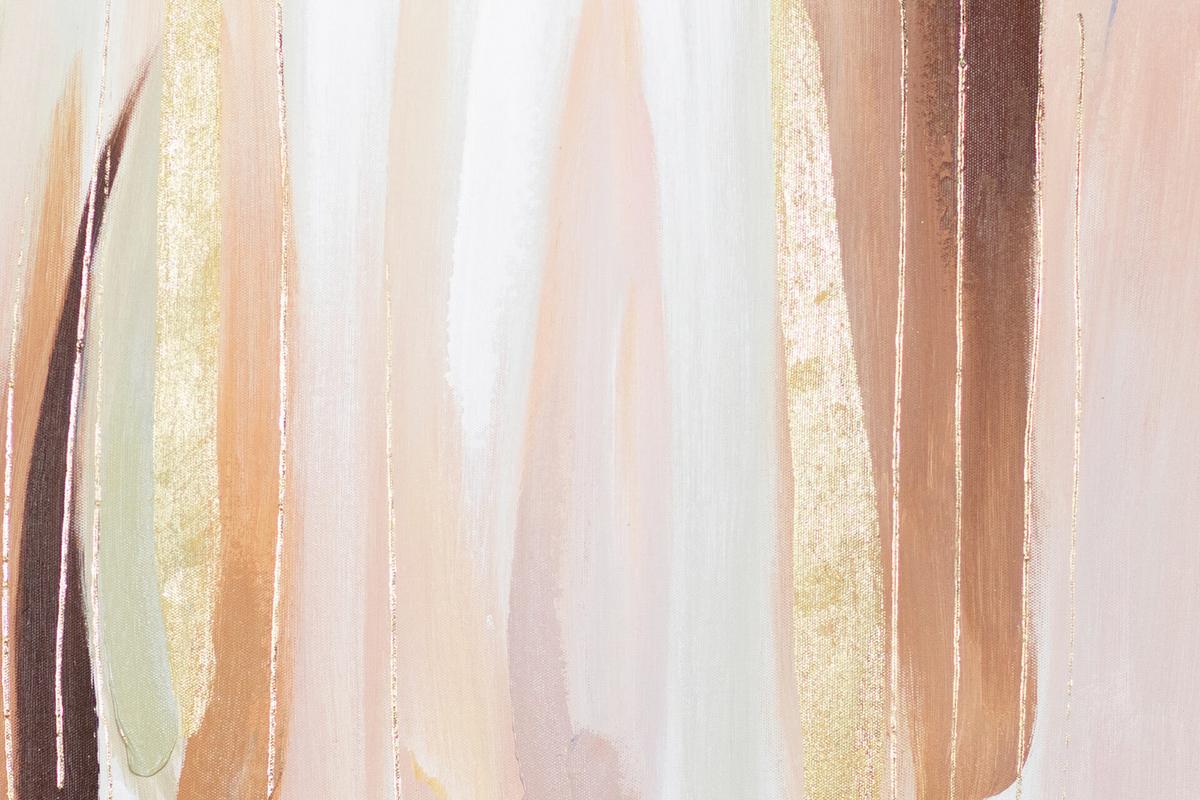 ÖLGEMÄLDE 60/60 cm - Pink/Beige, Holz/Textil (60/60cm) - KUNSTLOFT