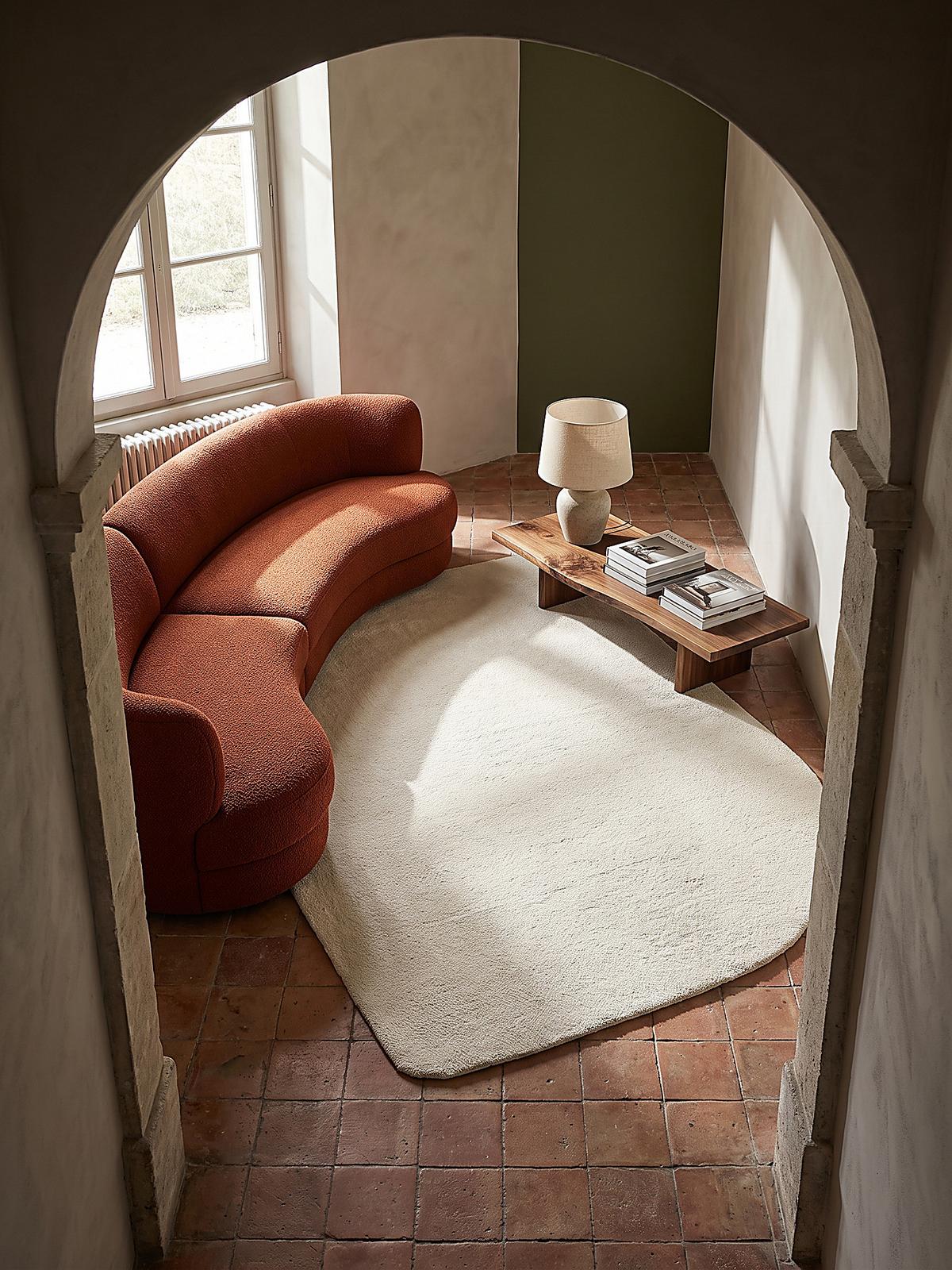 HOCHFLORTEPPICH Antirutsch Uni TIRSO Polyester Creme 120 x 160 cm - Beige, Textil (120/160cm) - KADIMA DESIGN
