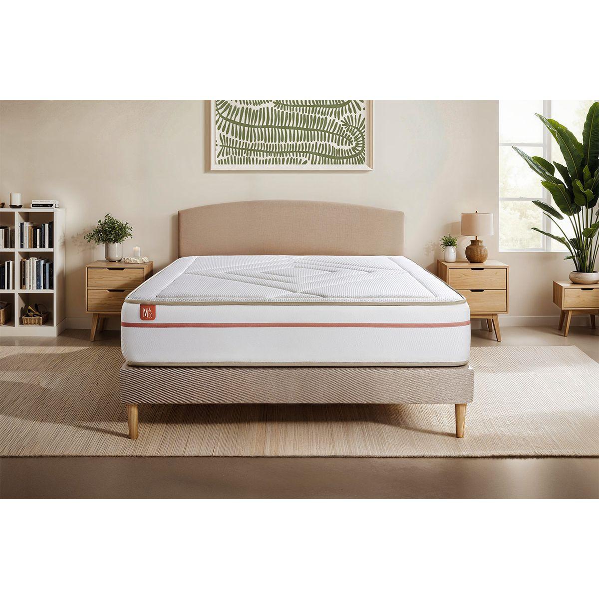 MATRATZE Le Paisible Memory-Schaum 140 x 190 cm h1 - Weiß, Textil (140/190cm) - Marmottes & Co