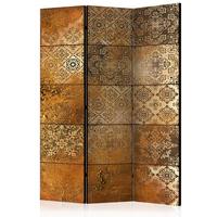 PARAVENT Akustik 3-tlg 135x172 cm Vintage Mosaikfliesen - Beige, Holz/Textil (135/172/3cm) - Muralo