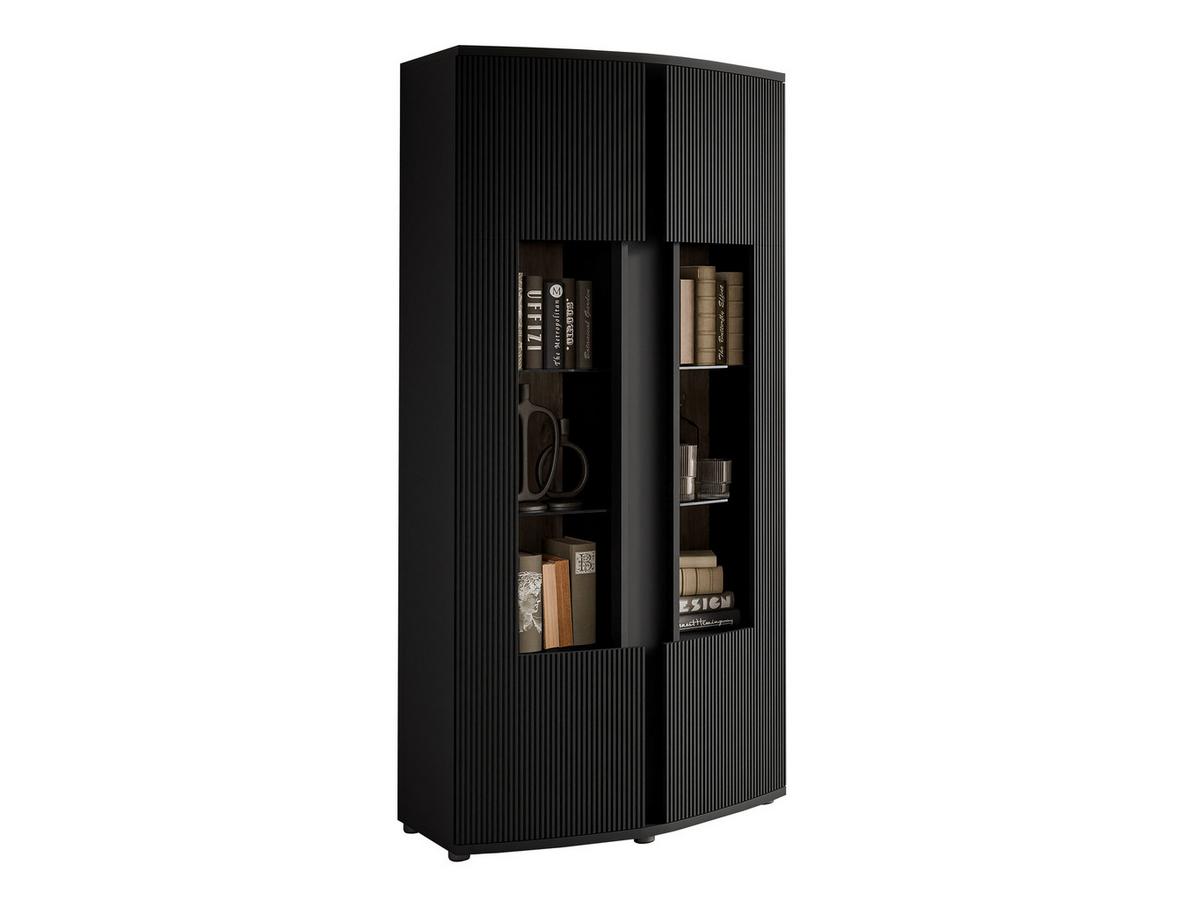 VITRINE Michelle 87 - Schwarz, Holzwerkstoff/Kunststoff (87/180/47cm) - MIRJAN24