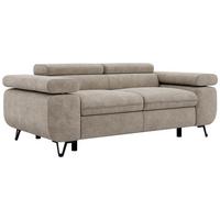 2-SITZER SOFA PETER - Greige Stukture - Greige/Schwarz, Textil/Metall (200/76/99cm) - MKS