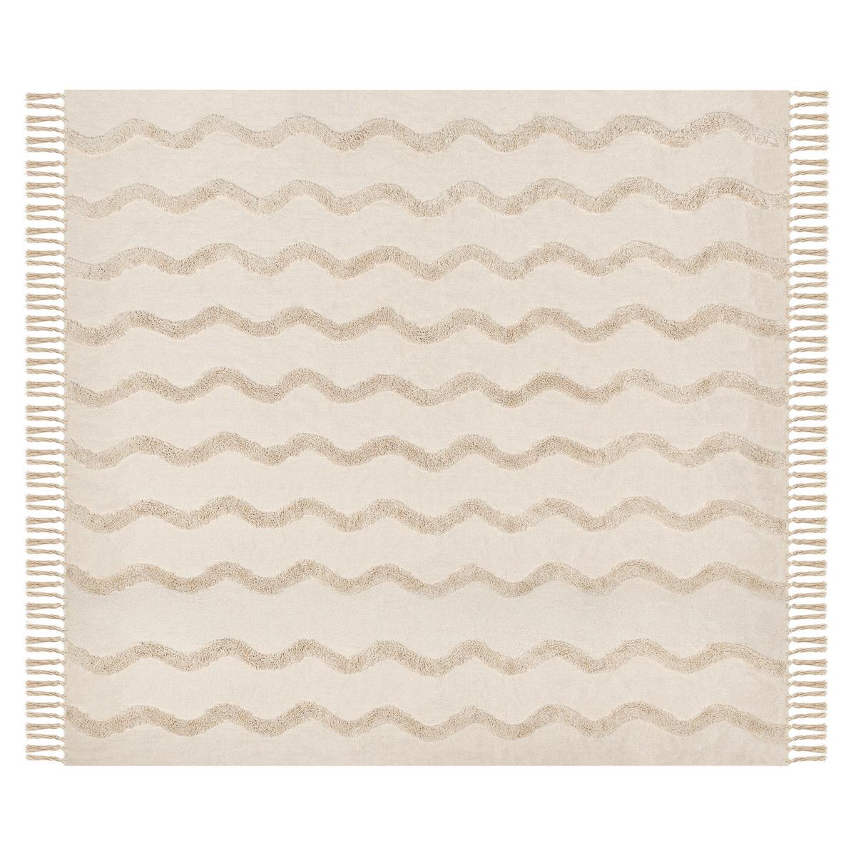 KUSCHELDECKE Baumwolle 200/200 cm Hellbeige Khari - Beige, Textil (200/200cm) - Beliani