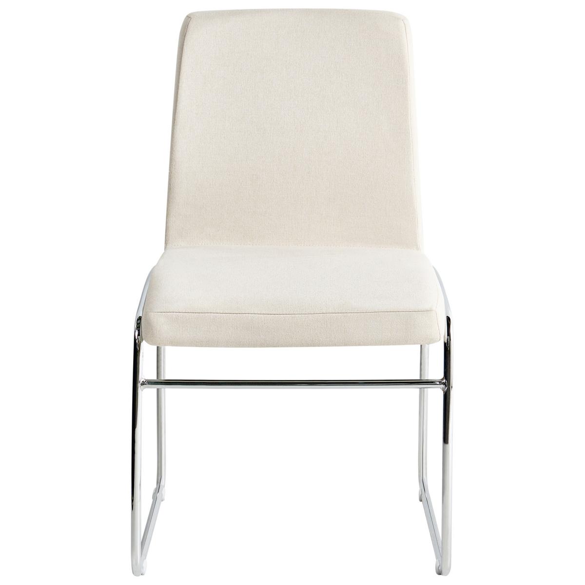 ESSZIMMERSTUHL 2er-Set Stoff Hellbeige Lecco - Beige, Textil (49/85/50cm) - Beliani