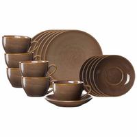KAFFEESERVICE Sahara Dunkelbraun 18-tlg. - Dunkelbraun, Keramik (2/2/2cm) - Ritzenhoff Breker