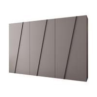 DREHTÜRENSCHRANK Zen 300 cm - Kaschmir/Schwarz, Holzwerkstoff/Kunststoff (300/202/50cm) - MIRJAN24