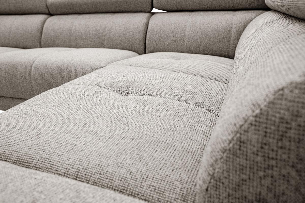 ECKSOFA FIERO 5-Sitzer, taupe - Taupe/Schwarz, Holzwerkstoff/Textil (290/228cm) - Wozimo