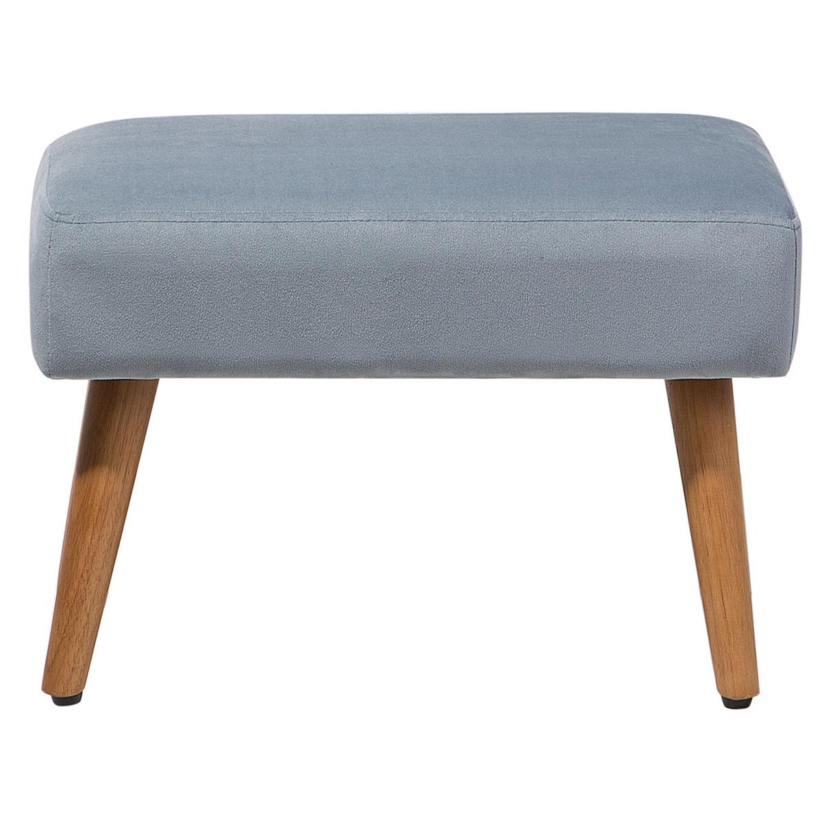 HOCKER Takoma 30/50/35 cm - Grau, Textil (50/35/30cm) - Beliani