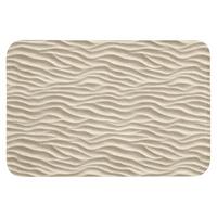BADEMATTE Sand - Wellen - Beige 90x60 cm - Beige, Textil (90/60cm) - OnlyWow