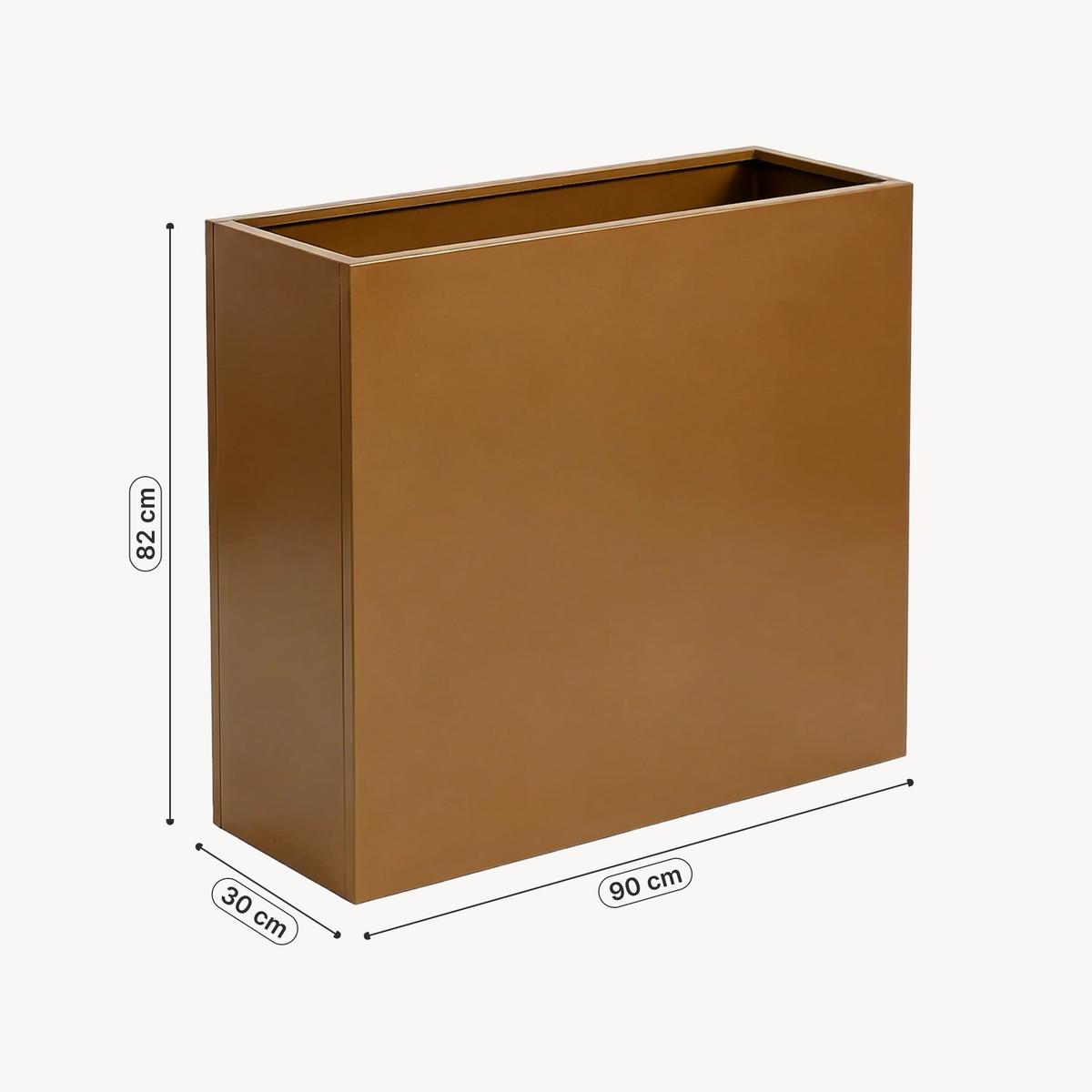 PFLANZKÜBEL Vaargel - Braun, Metall (90/82/30cm) - casa.pro