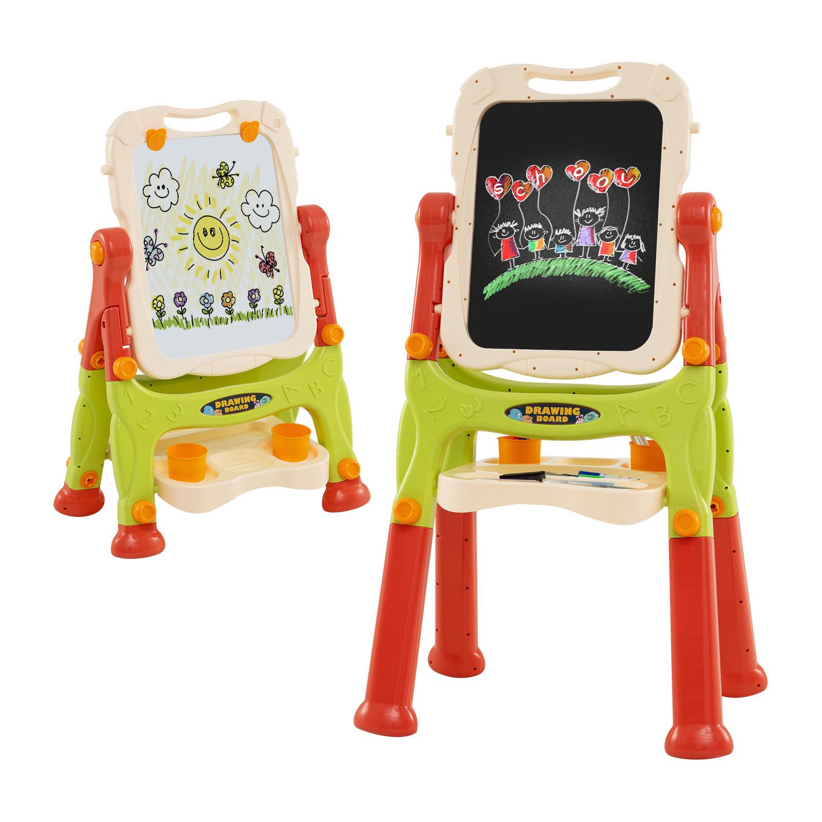 KINDERTAFEL Mehrfarbig - Rot/Multicolor, Kunststoff (61/109/48cm) - COSTWAY