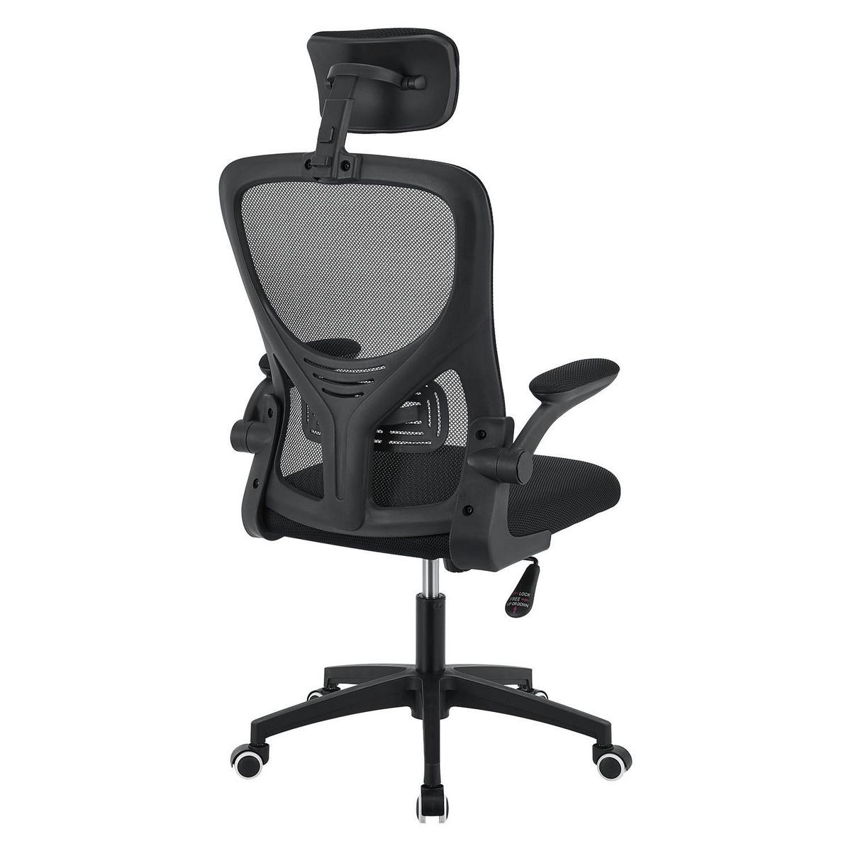 BÜROSTUHL Baltimore Schwarz - Schwarz, Kunststoff (59/123/60cm) - Juskys