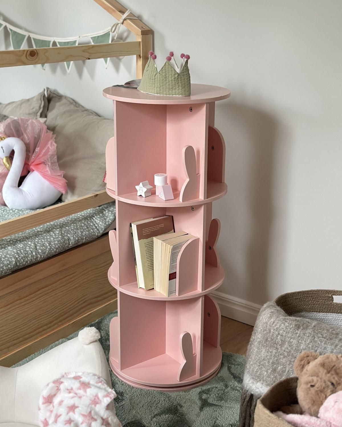 BÜCHERREGAL 94 cm Pastellrosa Caney - Pink, Holzwerkstoff (40/94/40cm) - Beliani