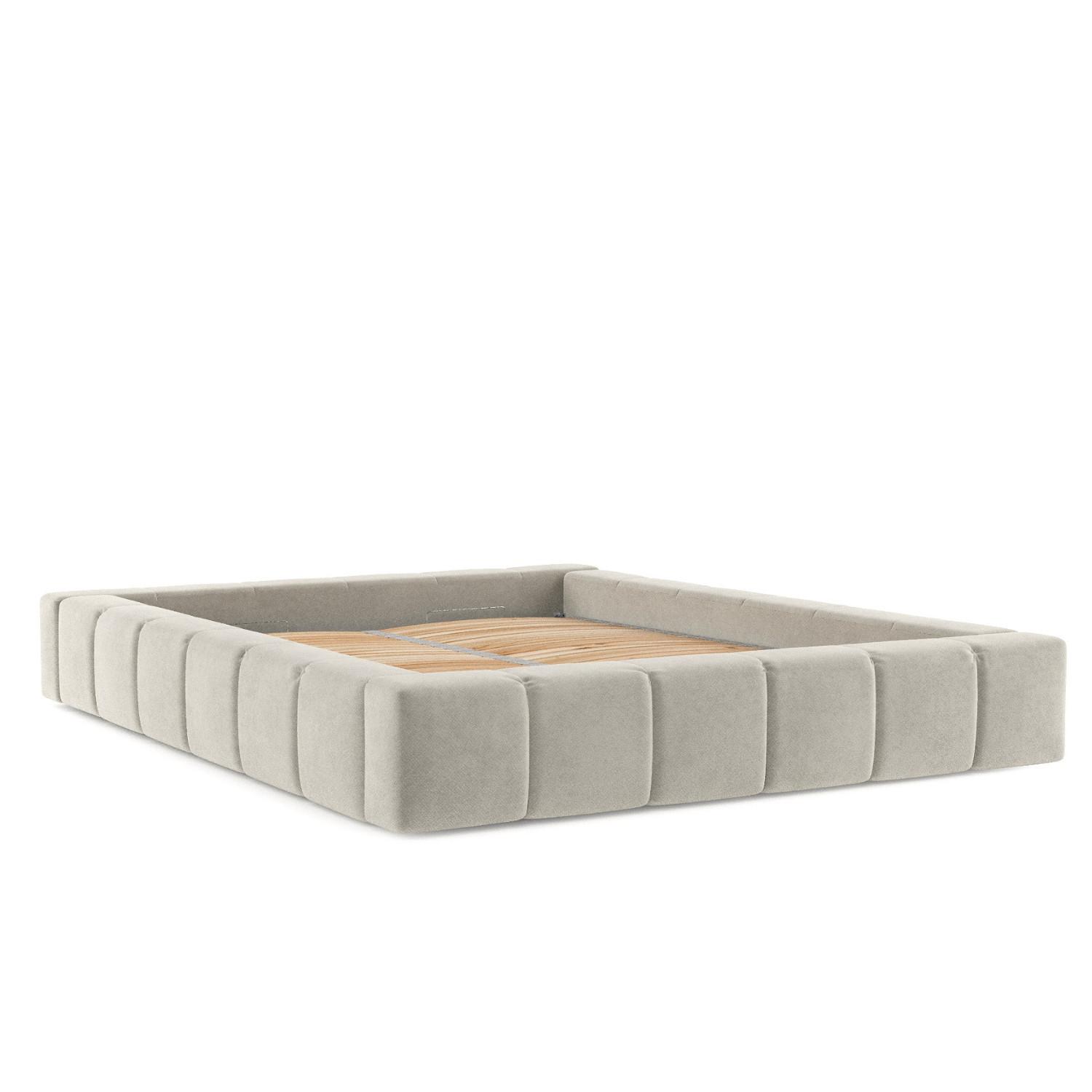 POLSTERBETT Kea mit Stauraum 160/200 cm Hellbeige im Terra NW Stoff - Beige/Schwarz, Holz/Holzwerkstoff (160/200cm) - AltaBeds