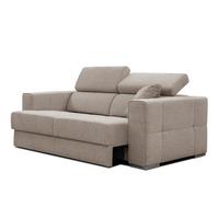 SOFA QUARTZ 3-Sitzer mit Ausziehsitz, taupe - Taupe, Holzwerkstoff/Textil (202/80/102cm) - Wozimo