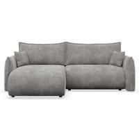 ECKSOFA Cushi Grau-Chenille - Schwarz/Grau, Kunststoff/Textil (252/183cm) - Selsey