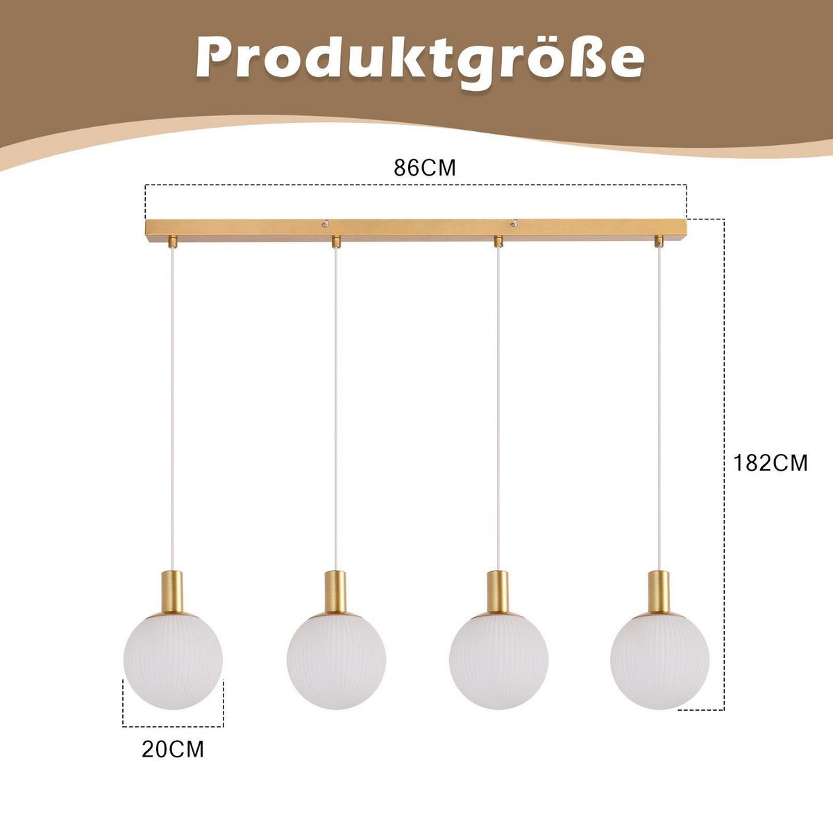 HÄNGELEUCHTE Dwexu 20.0/182.0/97.0 cm - Weiß, Metall (86/20/182cm) - ZMH