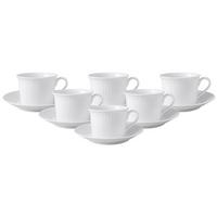 ESPRESSOTASSEN MIT UNTERTASSEN Cellini weiß 100 ml 6er Set - Weiß, Keramik (2/2/2cm) - Villeroy & Boch