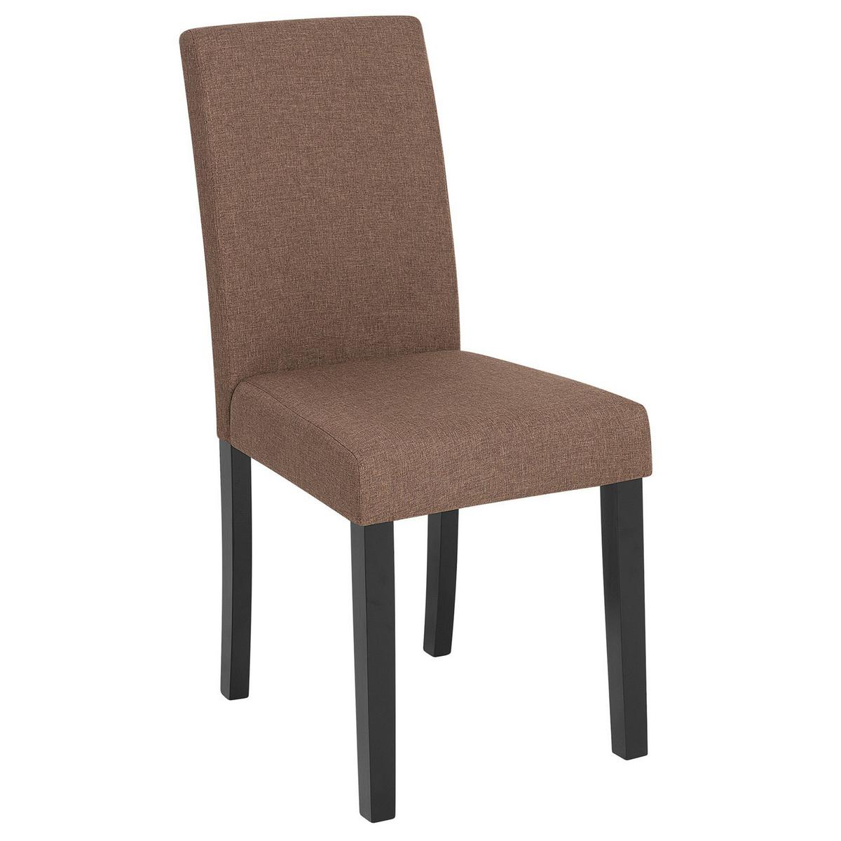 ESSZIMMERSTUHL 2er-Set Polsterbezug Braun Broadway - Braun, Holz/Textil (44/92/45cm) - Beliani