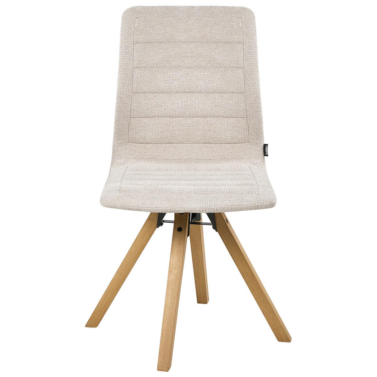 ESSZIMMERSTUHL Beige Rox - Beige/Braun, Textil (64/91/65cm) - Beliani