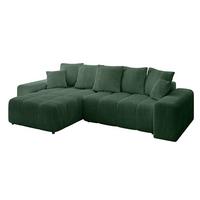 ECKSOFA Ottomane links ENIL-L 297x189x68 Grün Cord - Grün, Holzwerkstoff/Kunststoff (297/189cm) - ALTDECOR