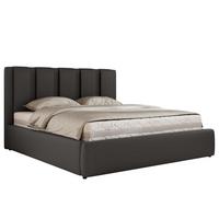 POLSTERBETT SAVINO CLASSIC 160/200 - Grau Kunstleder - Multipocket-Matratze - Grau, Textil (160/200cm) - MKS