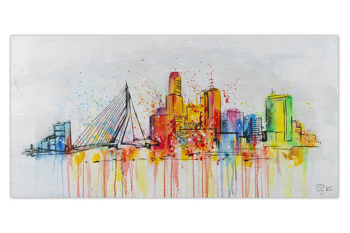 ACRYLBILD HANDGEMALT 120/60 cm - Grau, Holz/Textil (120/60cm) - KUNSTLOFT