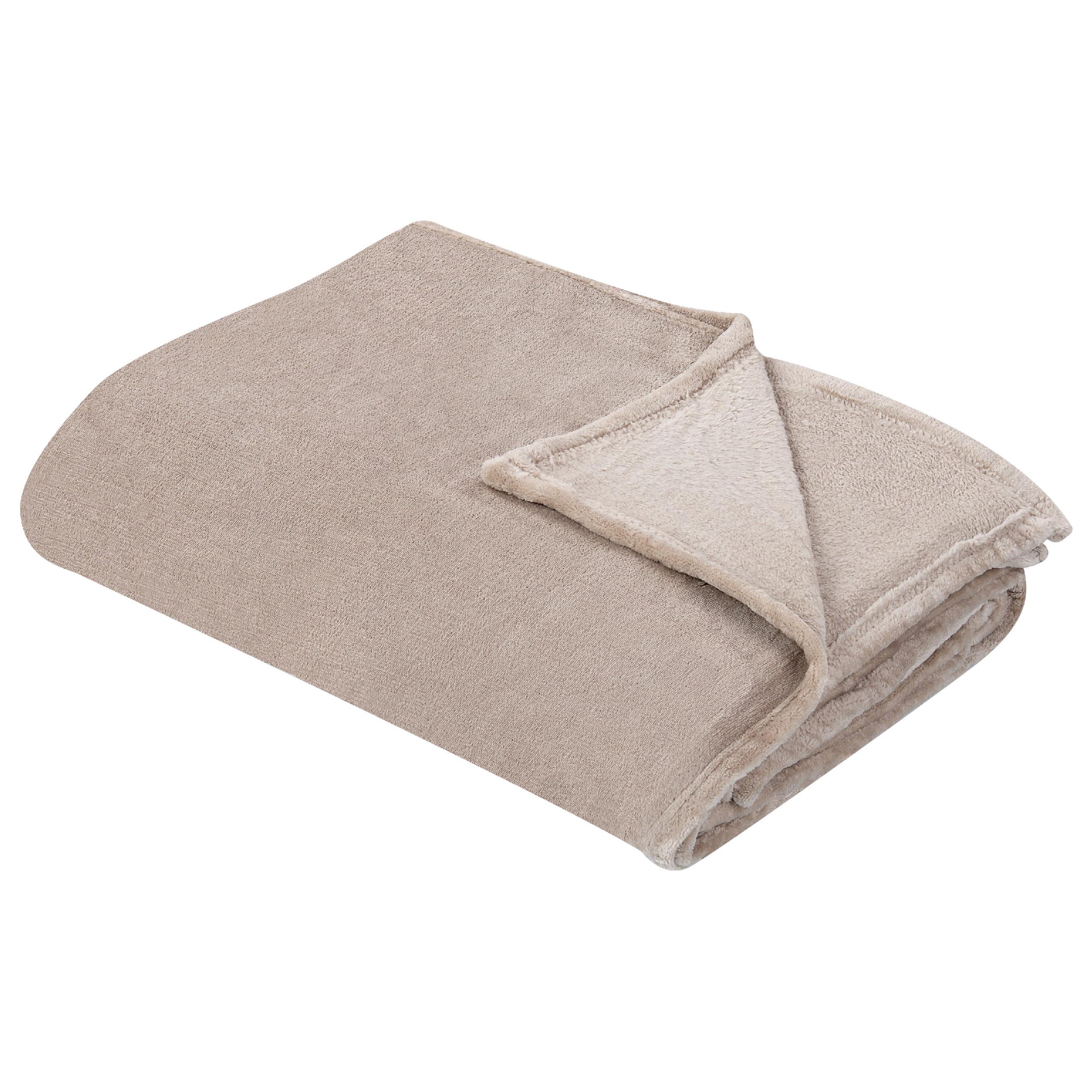 DECKE Beige Bayburt 150/200 cm - Beige, Textil (150/200cm) - Beliani