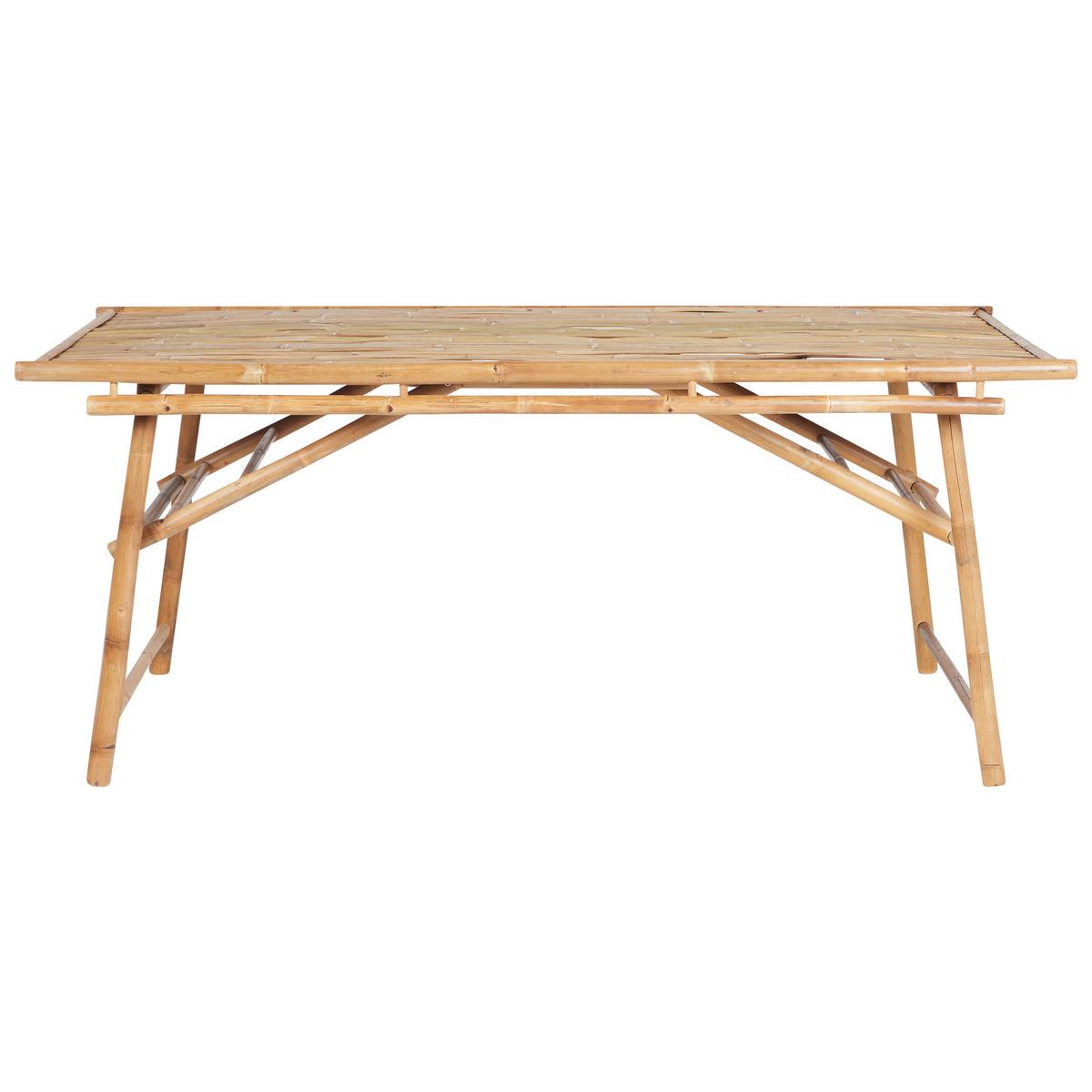 GARTENMÖBEL SET 4-Sitzer Bambusholz hellbraun Tindari - Hellbraun, Holz - Beliani