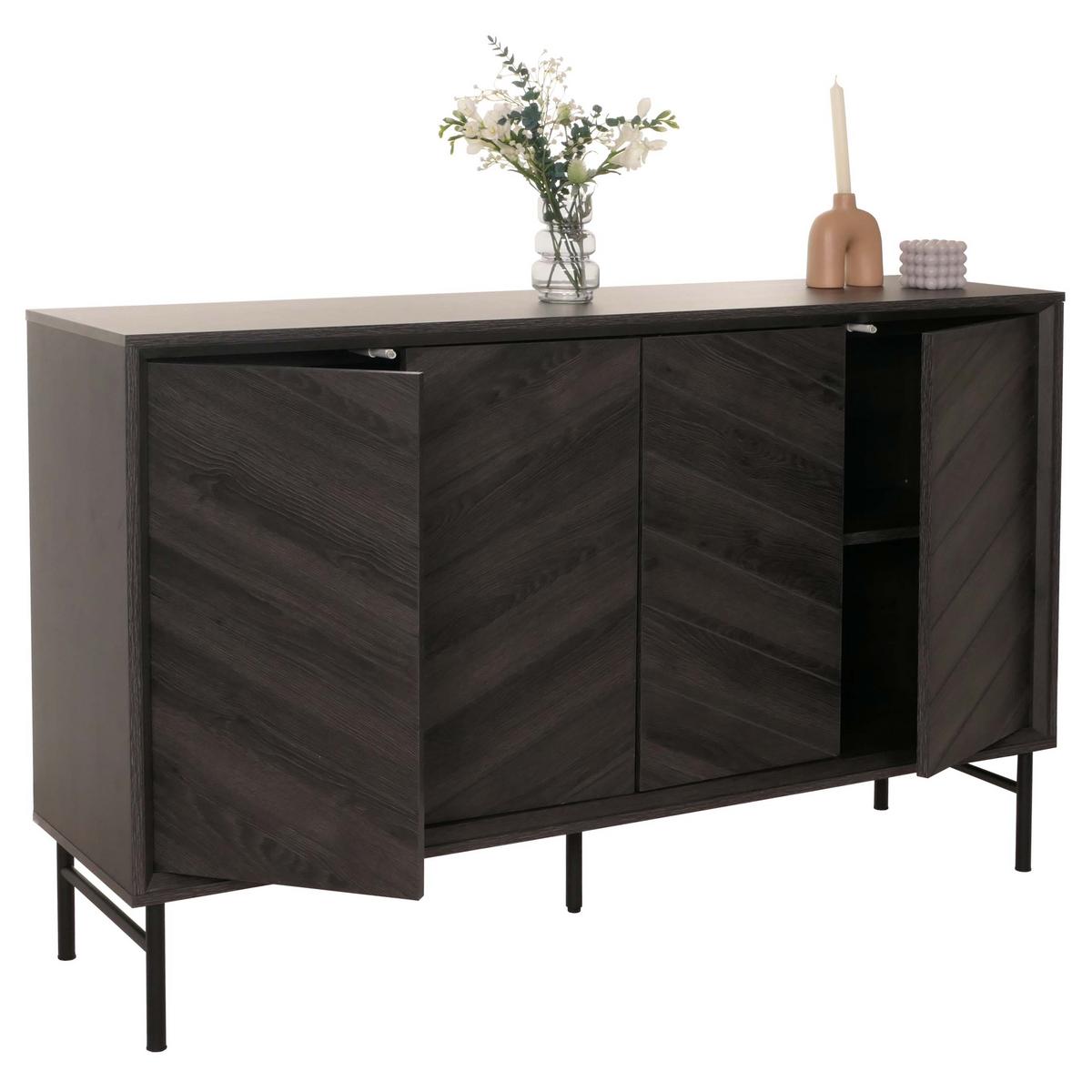 SIDEBOARD Grau - Grau, Holz (151/94/40cm) - MCW