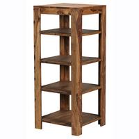 BÜCHERREGAL Massivholz Handgefertigt Pflegeleicht, Braun 44x44x105 cm - Braun, Holz (44/105/44cm) - KADIMA DESIGN