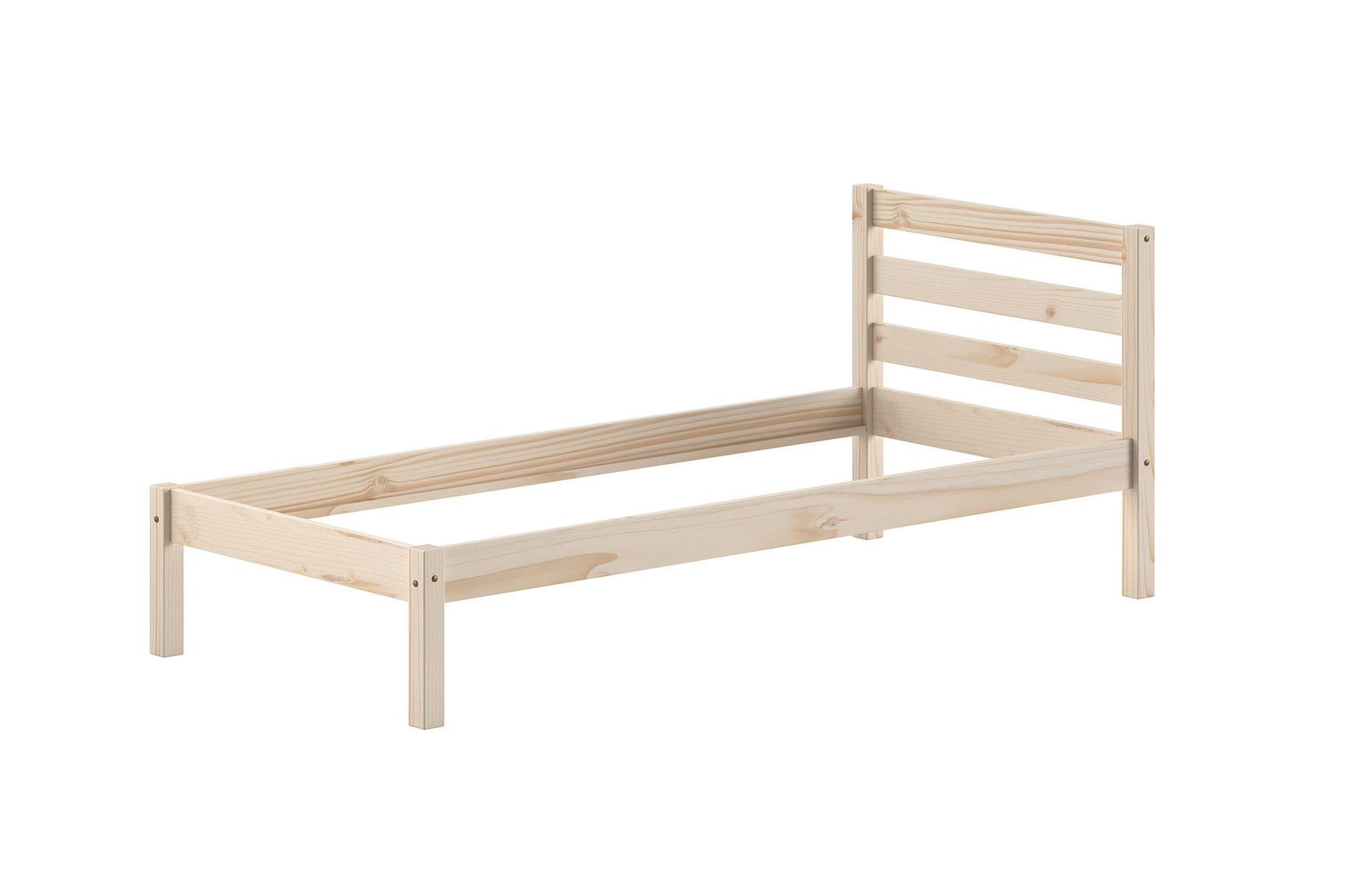 EINZELBETT Karolina Kiefer natur 90x200 inkl Rolllattenrost - Kieferfarben, Holz (90/200cm) - 58aufmkessel